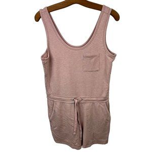 Thread & Supply Tank Romper Womens S Tamia Tie Waist Ash Rose Super Soft